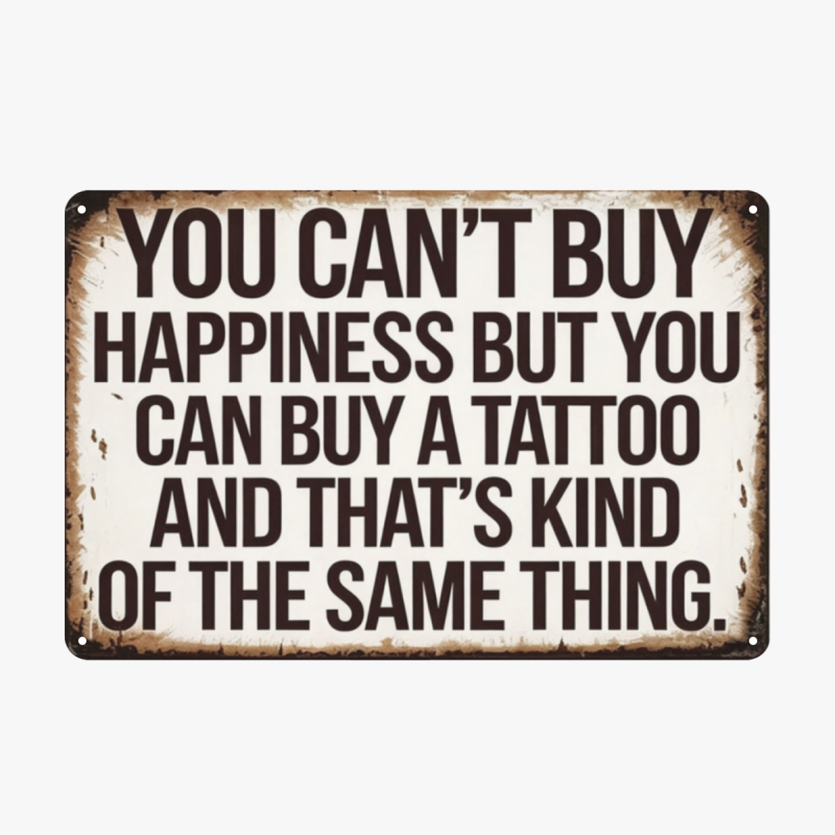 Tattoo Lover Slogan Rustic Vintage Metal Plate