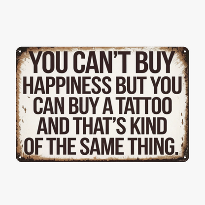 Tattoo Lover Slogan Rustic Vintage Metal Plate