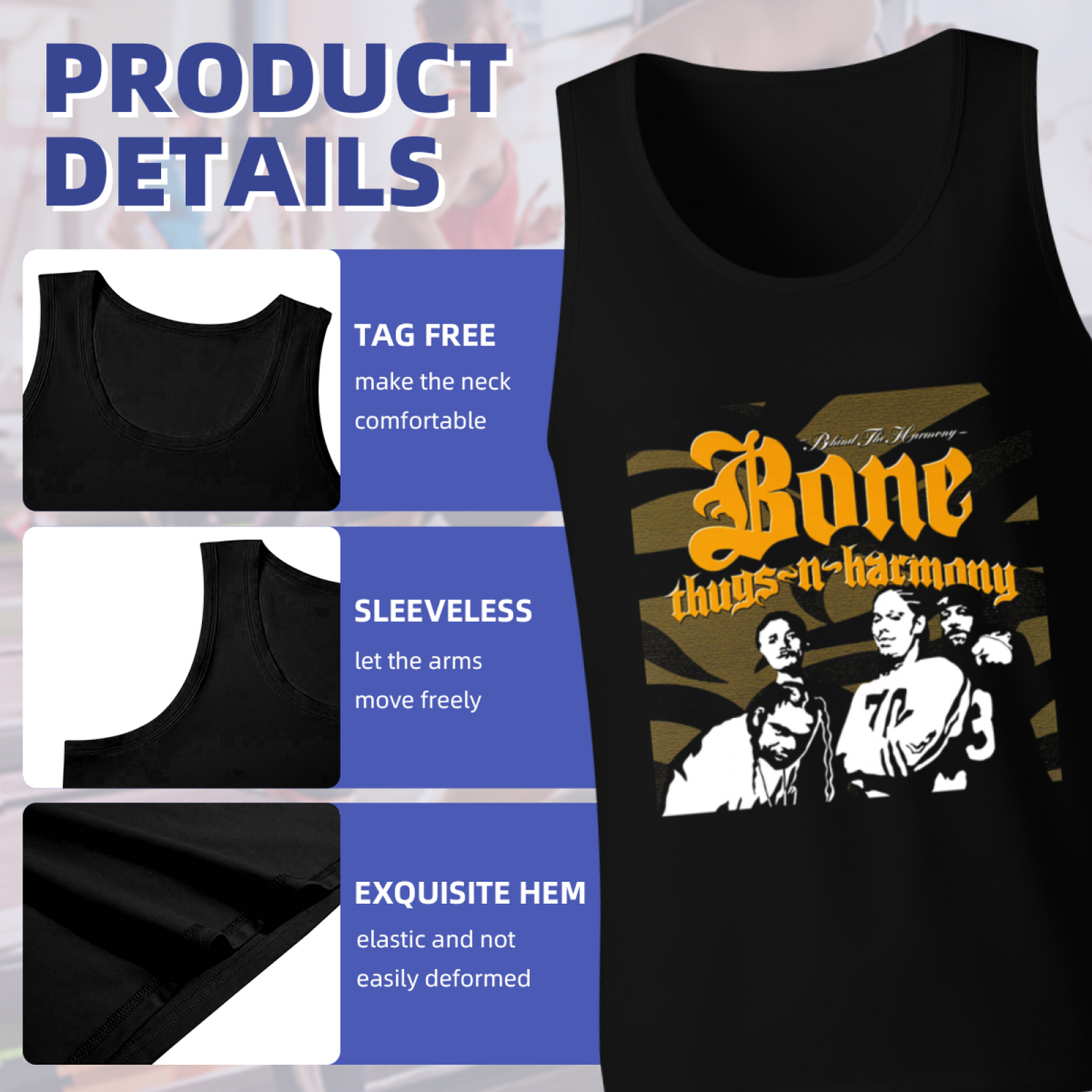 Bone Thugs N Harmony Classic Hip Hop Band Men Graphic Tank