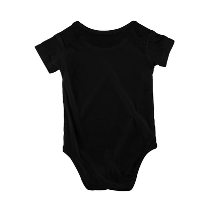 Cute Crown Ghost Dinosaur Tulip Print Black Infant Onesie