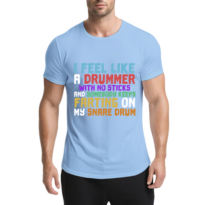 Funny Drummer Slogan Music Band Purple Tee