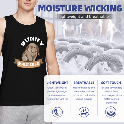 Bunny Whisperer Cute Lop Rabbit Pet Lover Graphic Men Tank Top