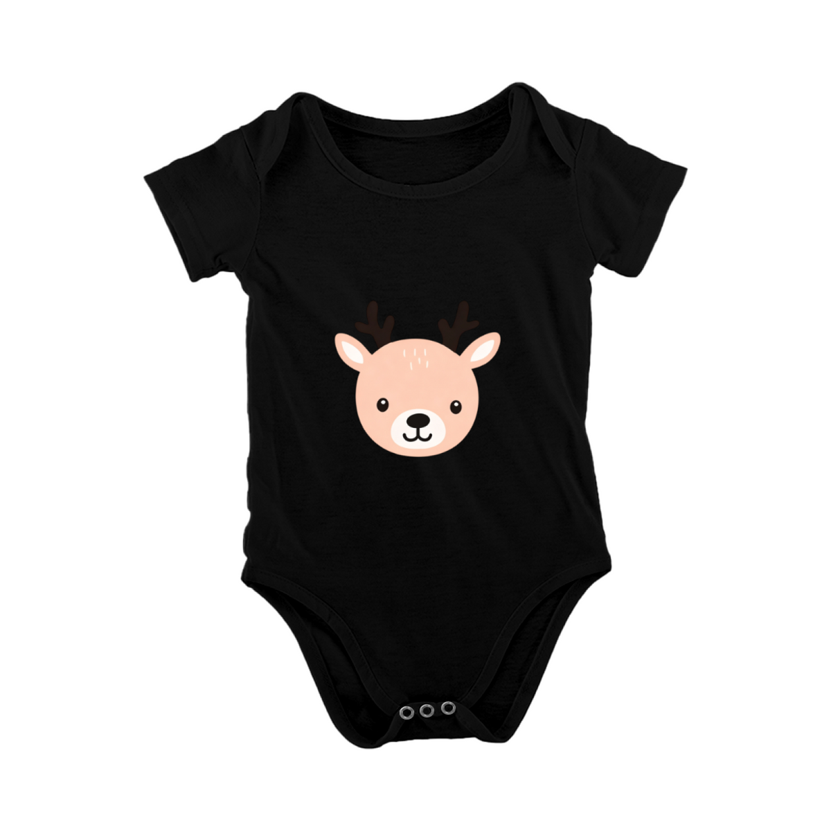 Cute Cartoon Deer Face Soft Neutral Baby Bodysuit