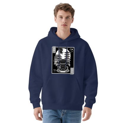 Retro Japanese Ninja Samurai Cat Ukiyo-e Hoodie, Unisex Comfort Anime Streetwear