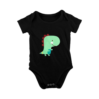 Cute Green Cartoon Dinosaur Unisex Infant Short Sleeve Romper