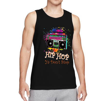 Hip Hop Ya Don't Stop Boombox Color Splash Tank Top