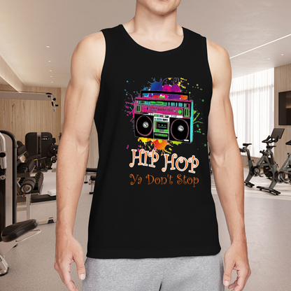 Hip Hop Ya Don't Stop Boombox Color Splash Tank Top