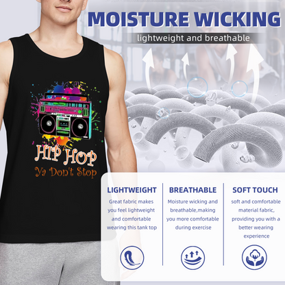 Hip Hop Ya Don't Stop Boombox Color Splash Tank Top