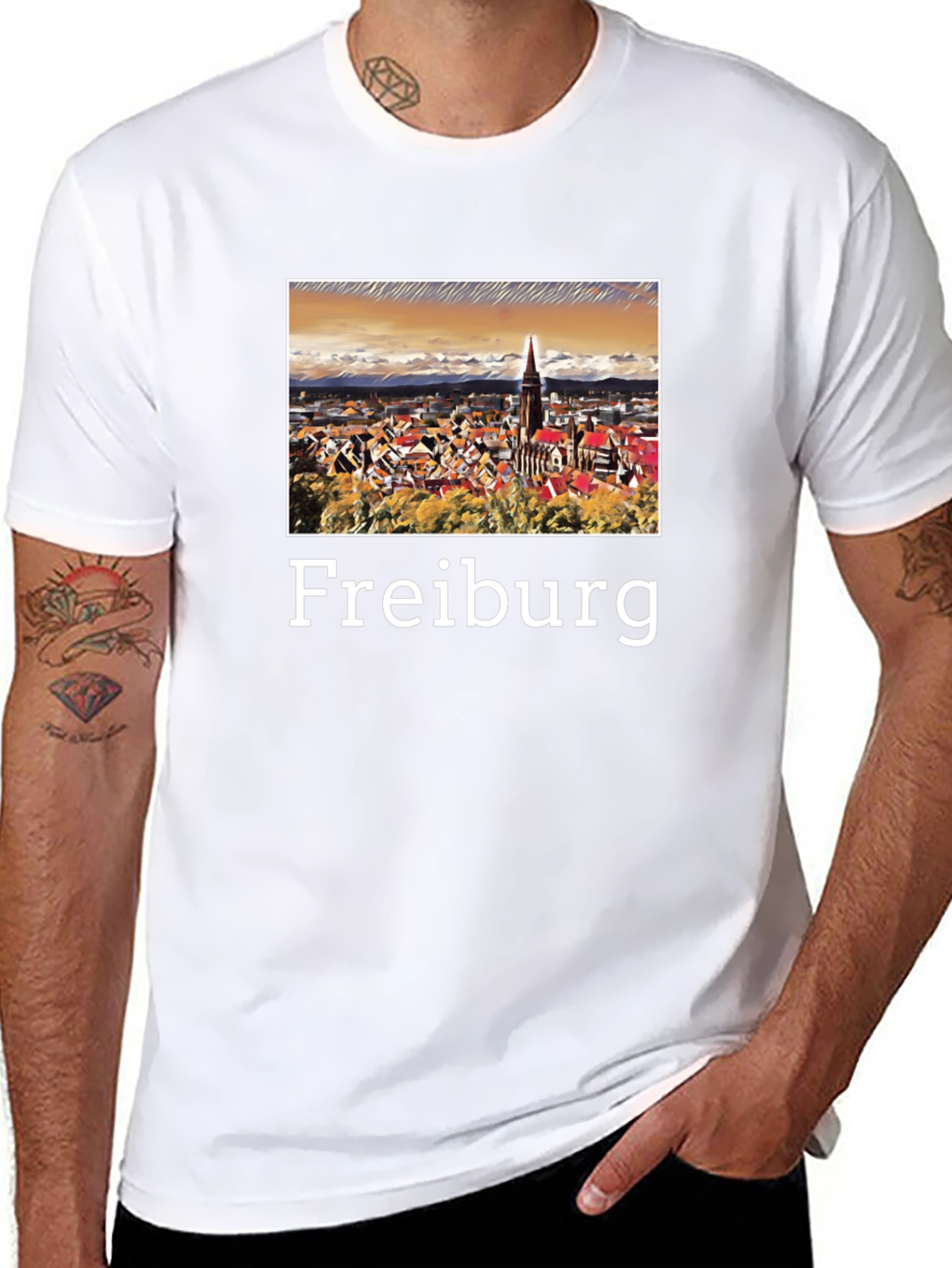 Freiburg T-Shirt - Cityscape Graphic Tee
