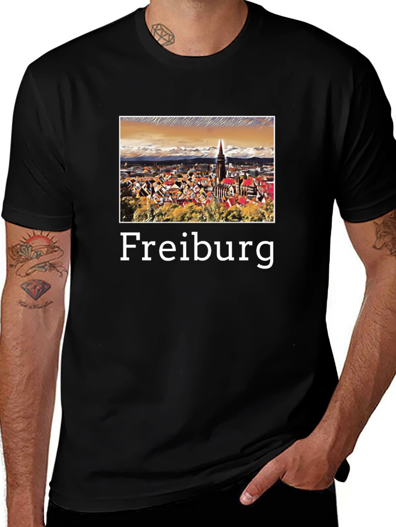 Freiburg T-Shirt - Cityscape Graphic Tee