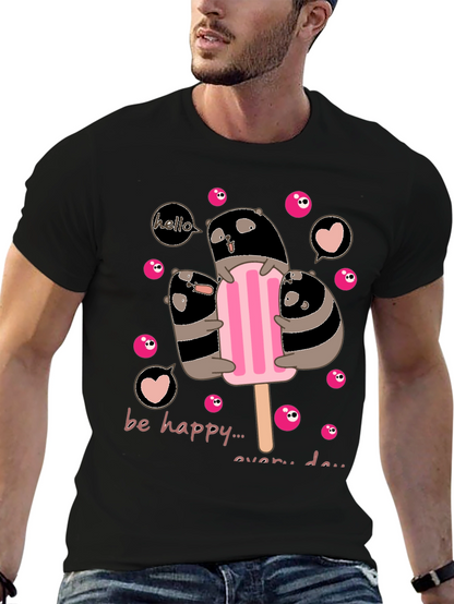 Cute Panda Ice Cream T-Shirt