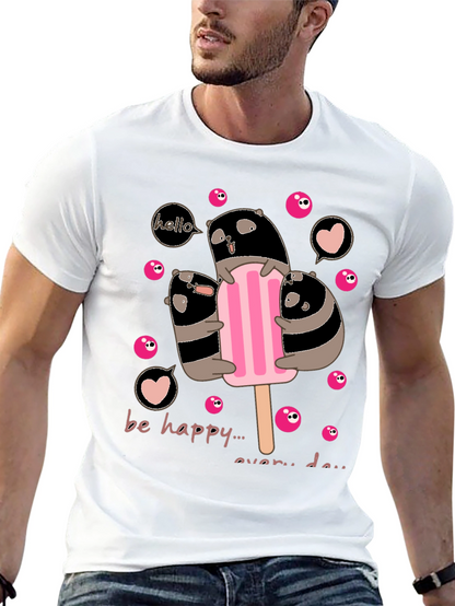 Cute Panda Ice Cream T-Shirt