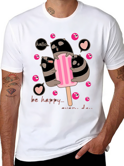 Cute Panda Ice Cream T-Shirt