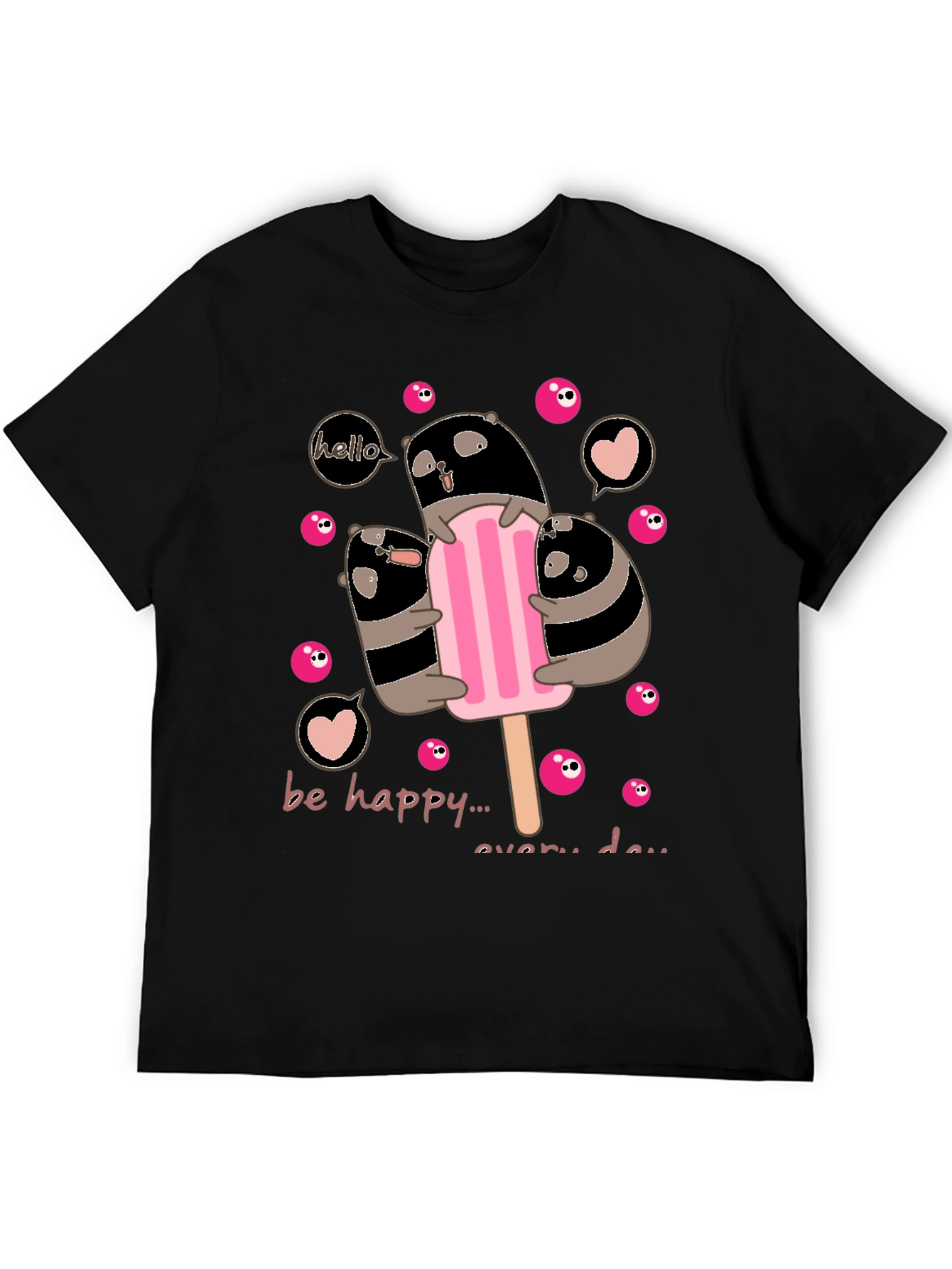 Cute Panda Ice Cream T-Shirt