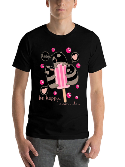 Cute Panda Ice Cream T-Shirt