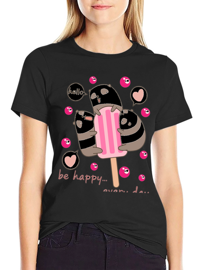 Cute Panda Ice Cream T-Shirt