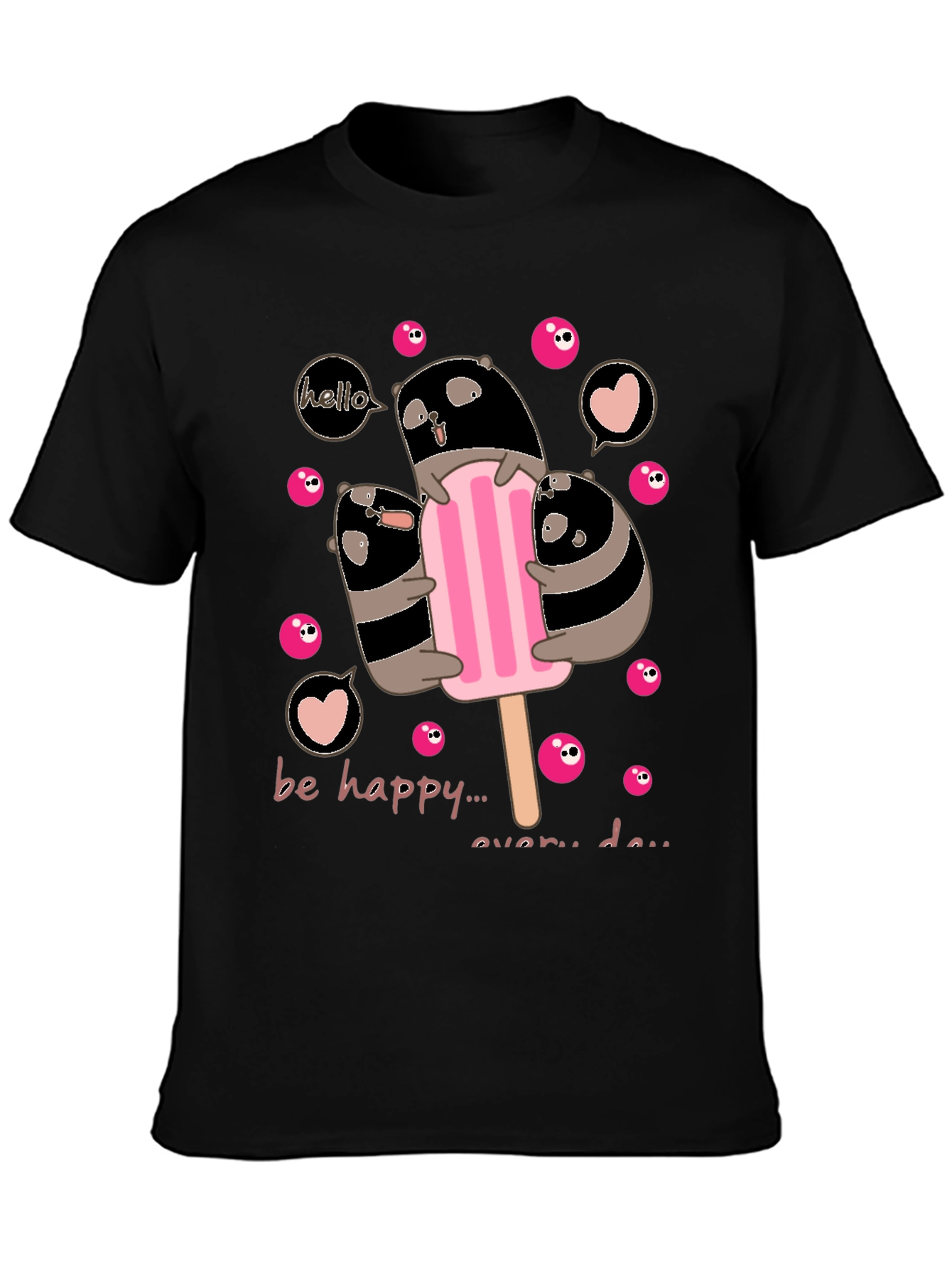 Cute Panda Ice Cream T-Shirt