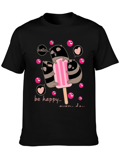 Cute Panda Ice Cream T-Shirt
