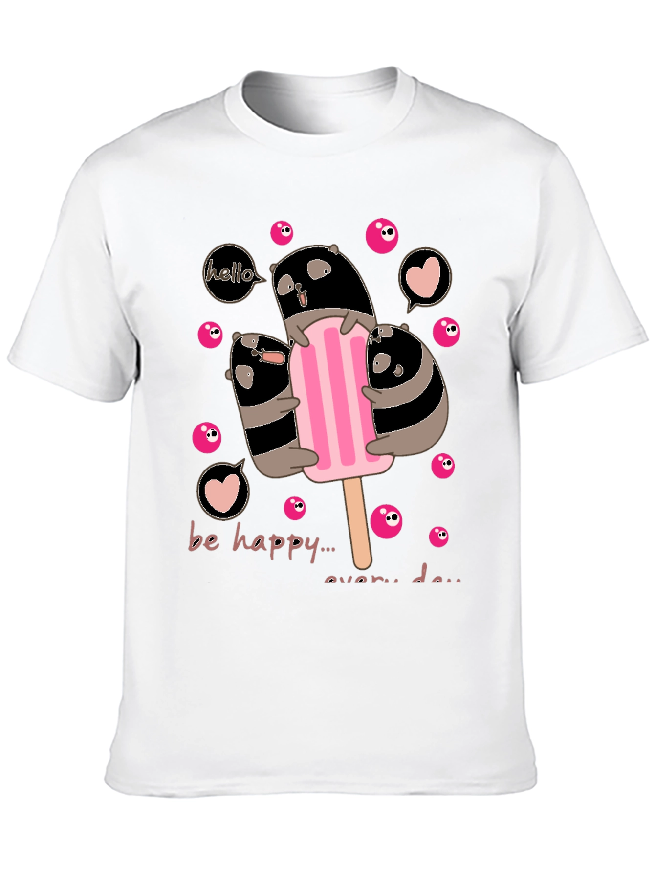 Cute Panda Ice Cream T-Shirt