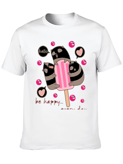 Cute Panda Ice Cream T-Shirt