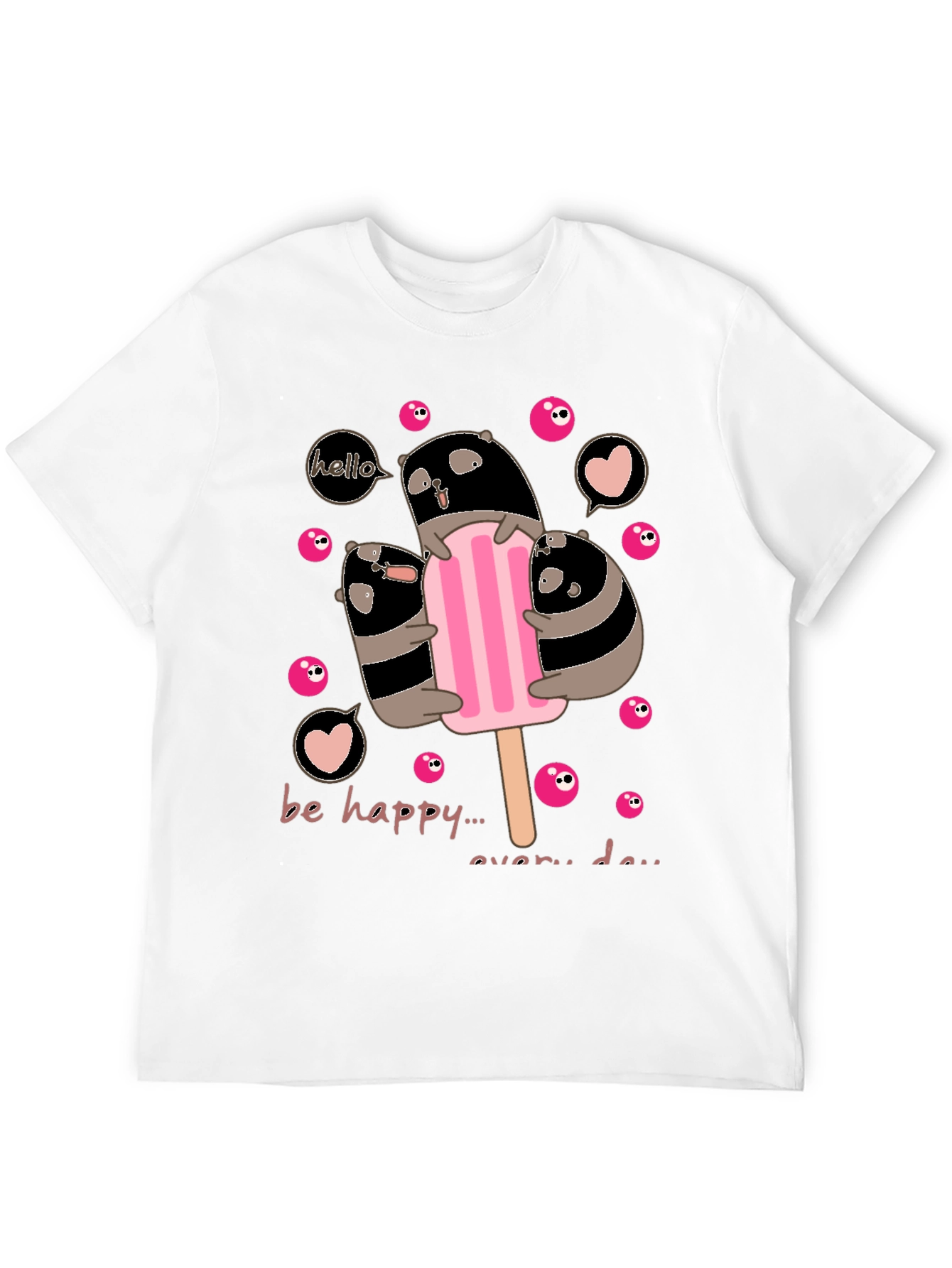 Cute Panda Ice Cream T-Shirt