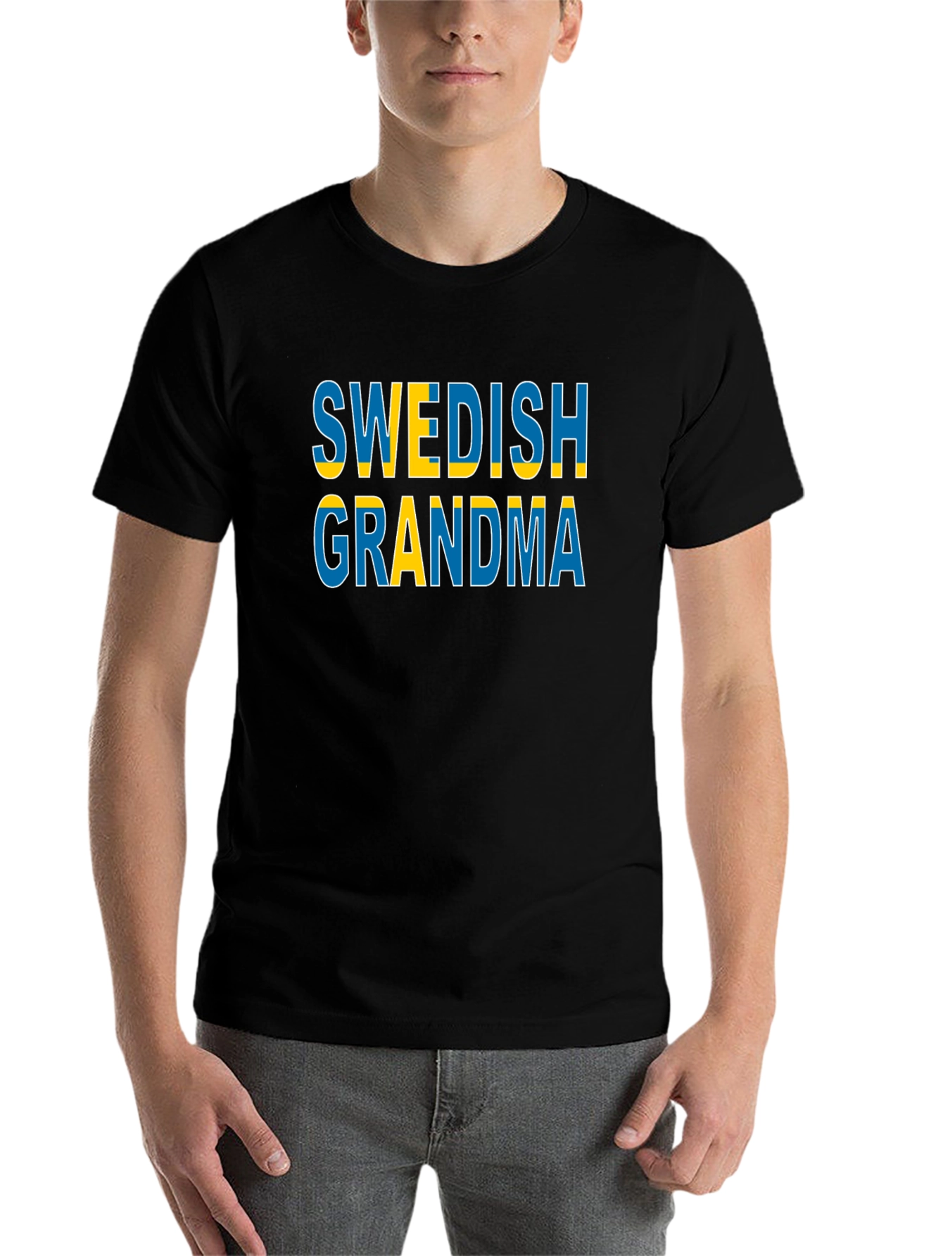 Swedish Grandma T-Shirt Black Cotton