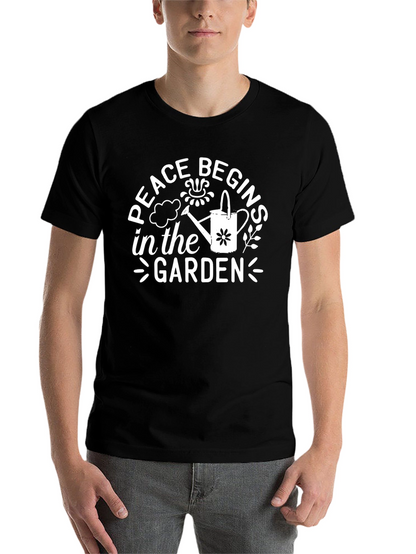 Peace Begins In The Garden Graphic Tee