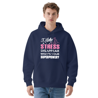 I Make Stress Disappear Massage Therapist Graphic Hoodie, Relaxed Cozy Fit