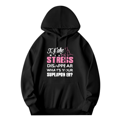 I Make Stress Disappear Massage Therapist Graphic Hoodie, Relaxed Cozy Fit