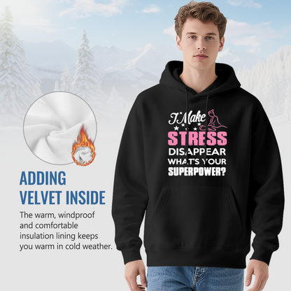 I Make Stress Disappear Massage Therapist Graphic Hoodie, Relaxed Cozy Fit
