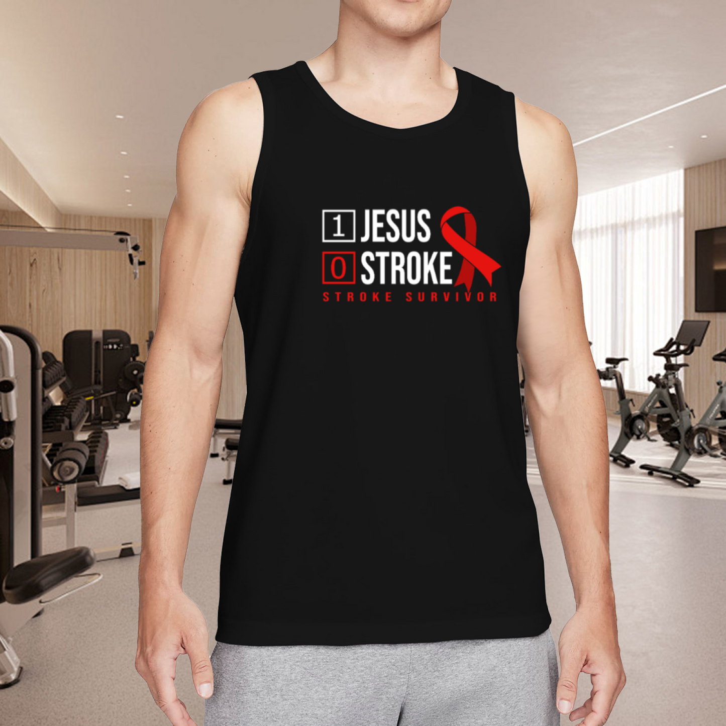 1 Jesus 0 Stroke Stroke Survivor Faith Tank Top