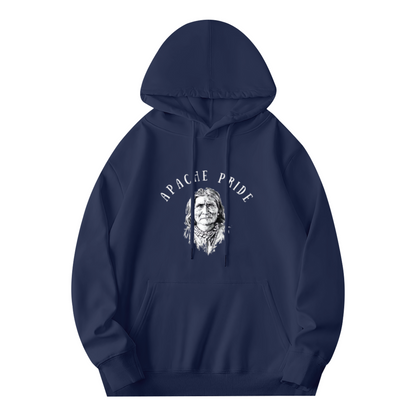 Apache Pride Native American Vintage Print Men¡¯s Hoodie, Warm Relax Fit