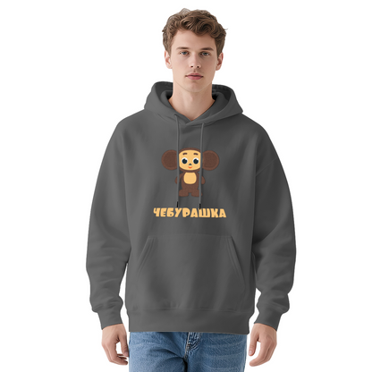 Cute Cheburashka Cartoon Hoodie, Gentle Soft Unisex Sweatshirt