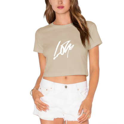 Sleek Lone Signature Vibrant Hot Pink Crop Tee