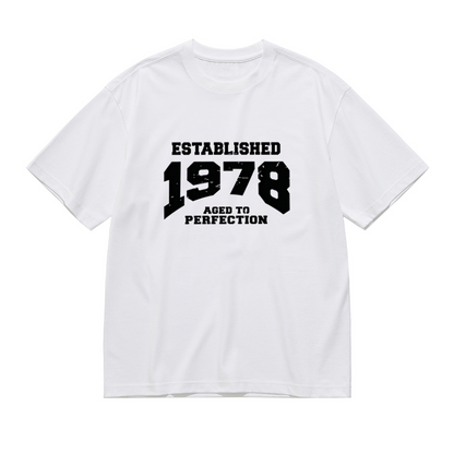 Classic Vintage Established 1978 Aged To Perfection Plus Size Women¡¯s Printed T-Shirt