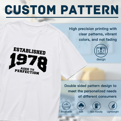 Classic Vintage Established 1978 Aged To Perfection Plus Size Women¡¯s Printed T-Shirt