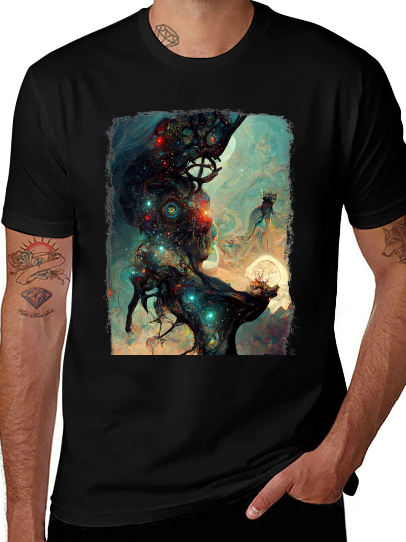 Celestial Tree Graphic T-Shirt