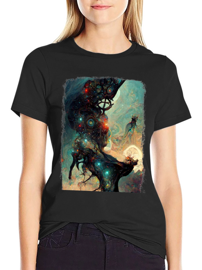 Celestial Tree Graphic T-Shirt