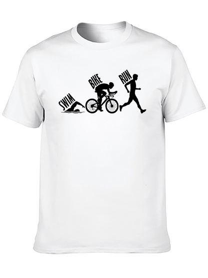 Triathlon T-Shirt Swim Bike Run Graphic Tee