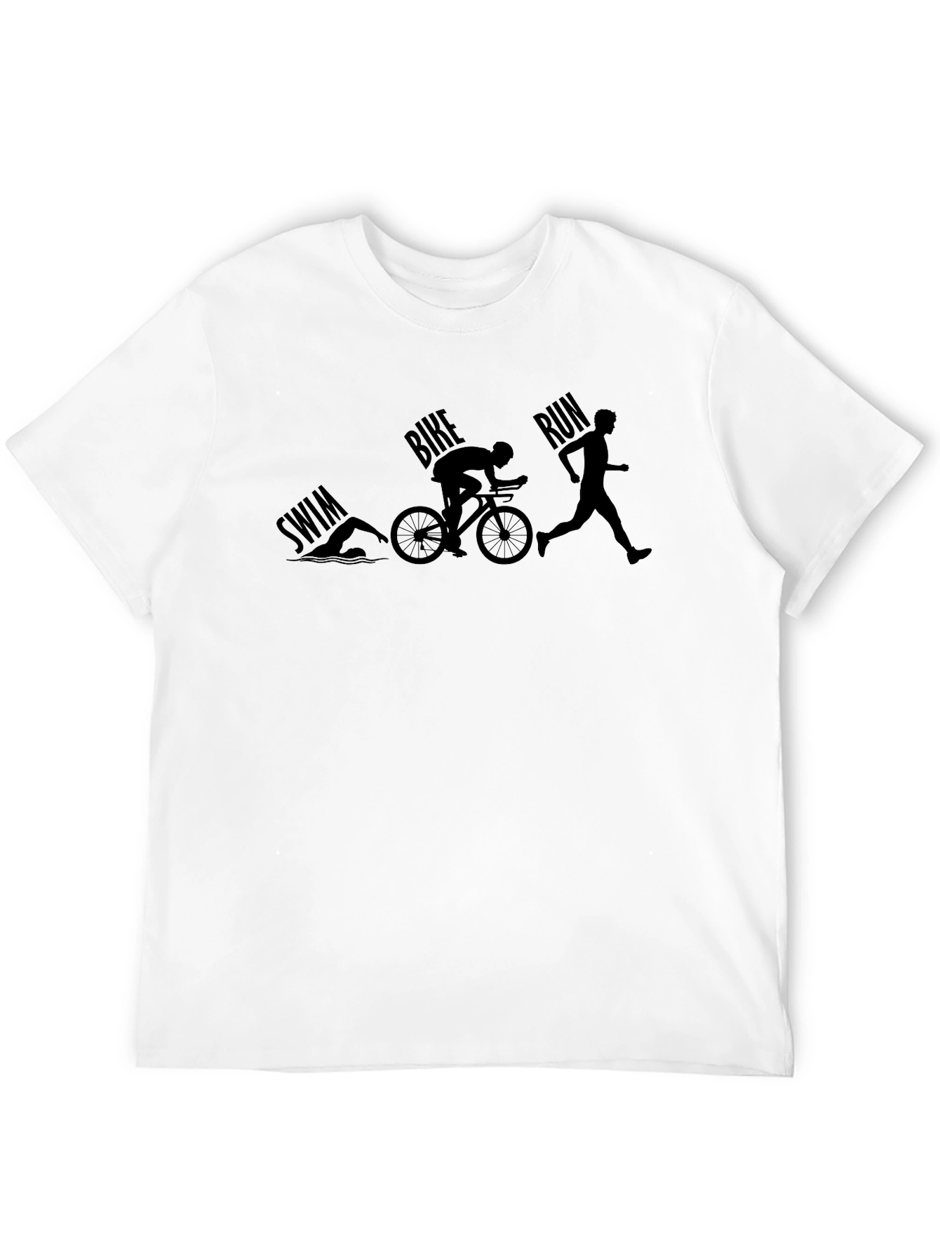 Triathlon T-Shirt Swim Bike Run Graphic Tee