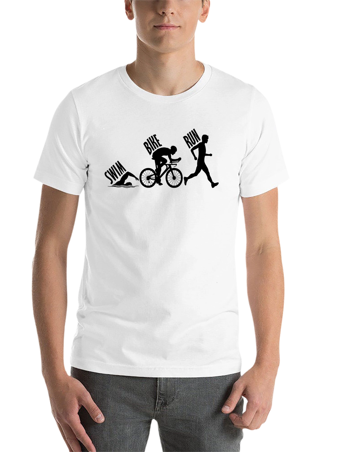 Triathlon T-Shirt Swim Bike Run Graphic Tee