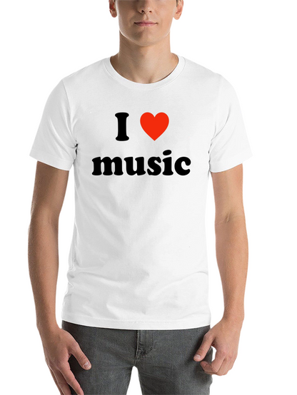 I Love Music Black T-Shirt