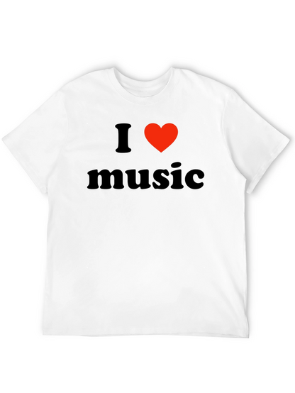 I Love Music Black T-Shirt