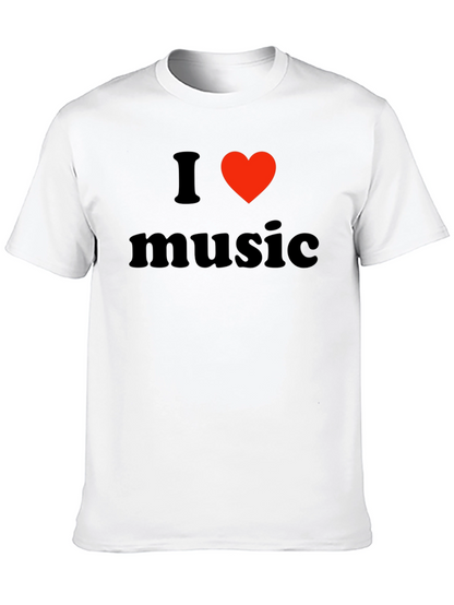 I Love Music Black T-Shirt
