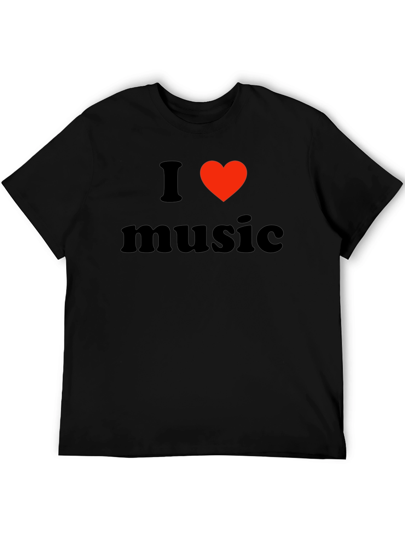 I Love Music Black T-Shirt