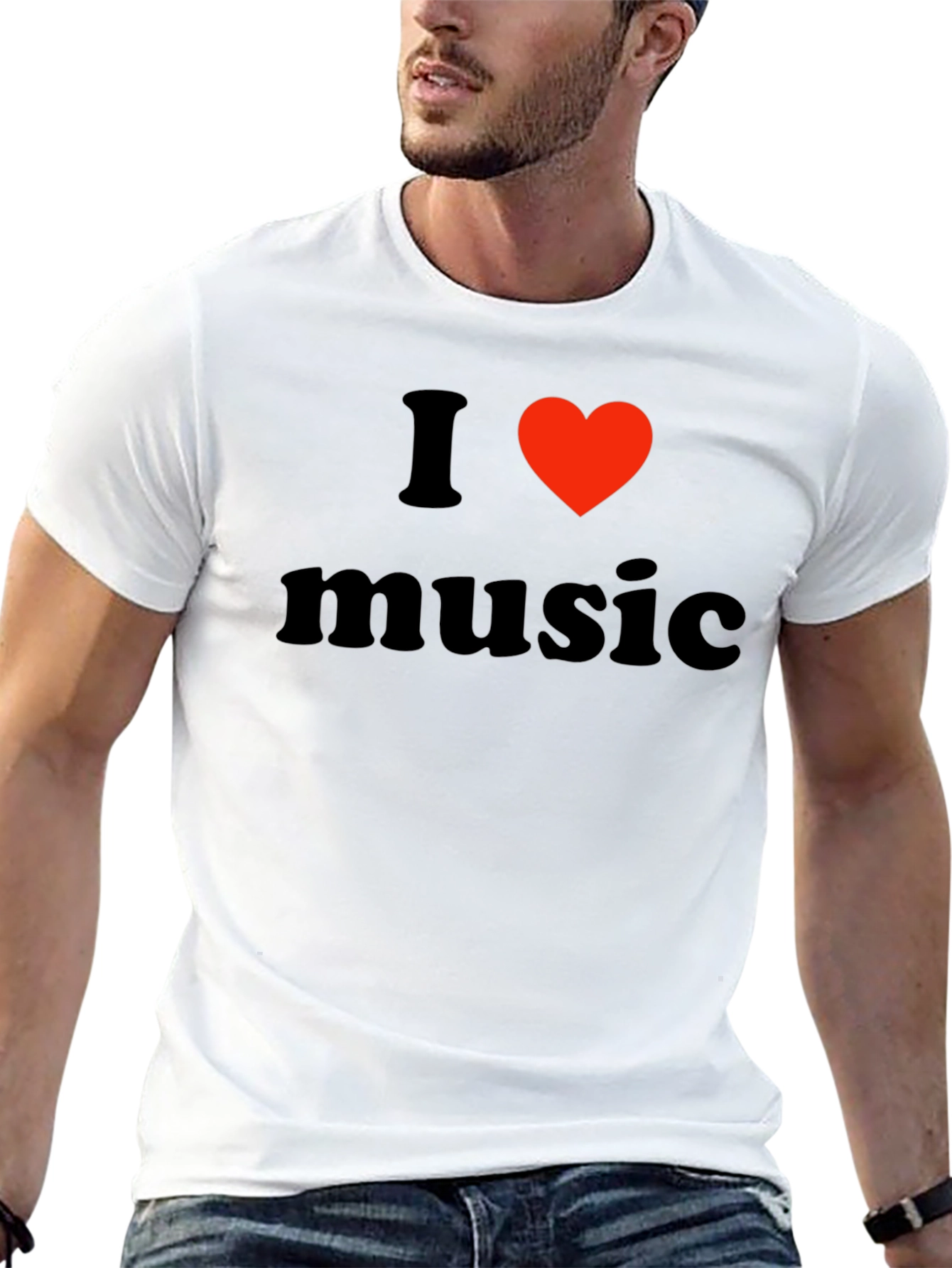 I Love Music Black T-Shirt