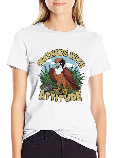 Feathers with Attitude Graphic T-Shirt