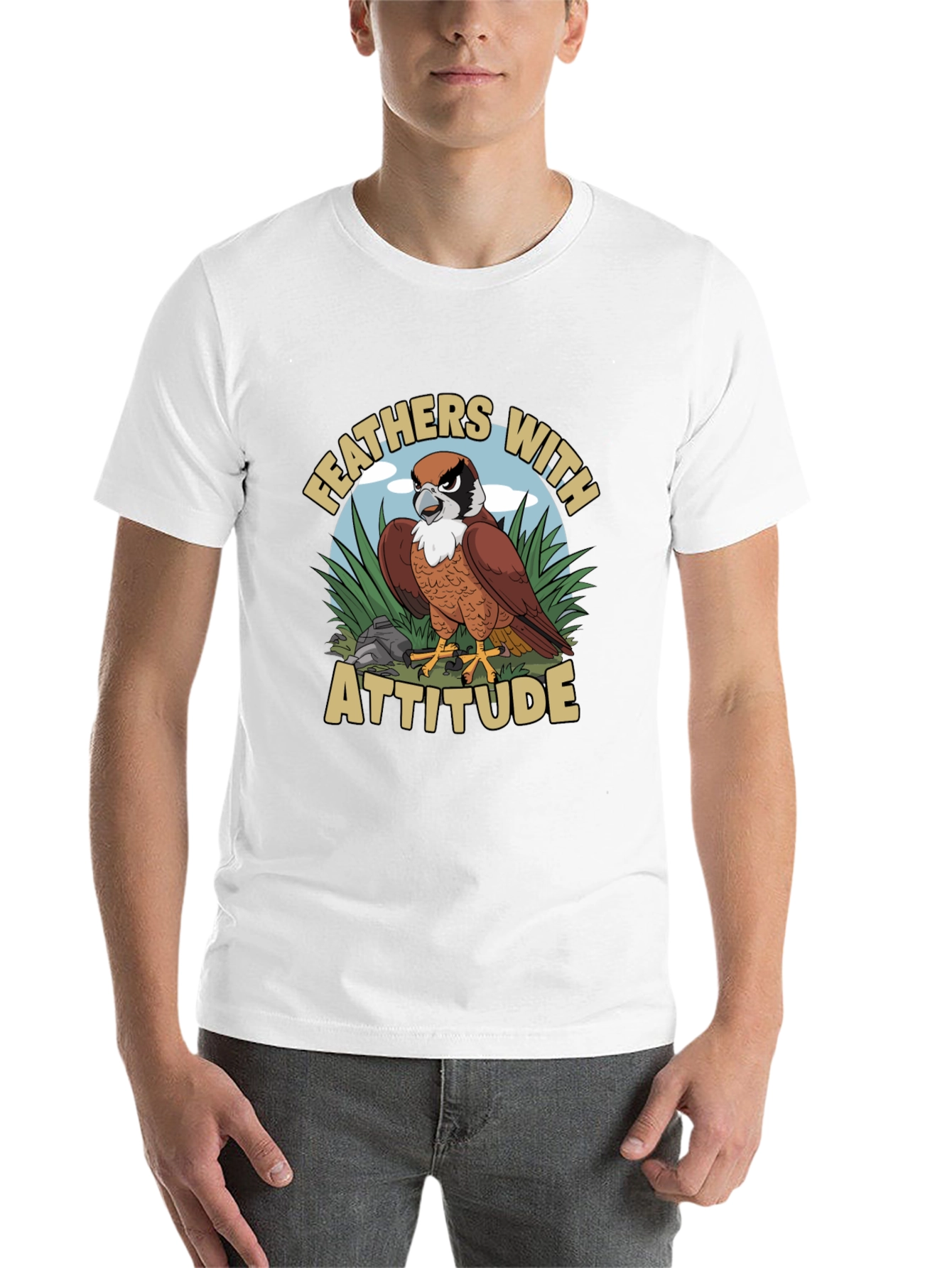 Feathers with Attitude Graphic T-Shirt