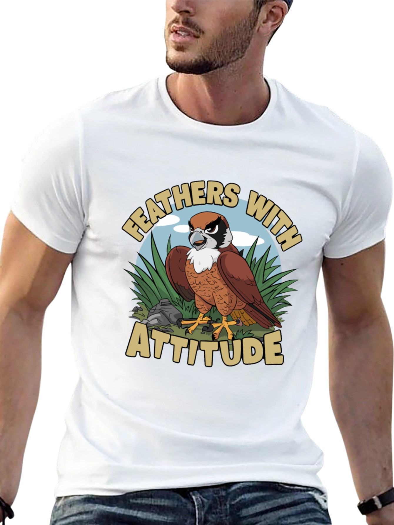 Feathers with Attitude Graphic T-Shirt
