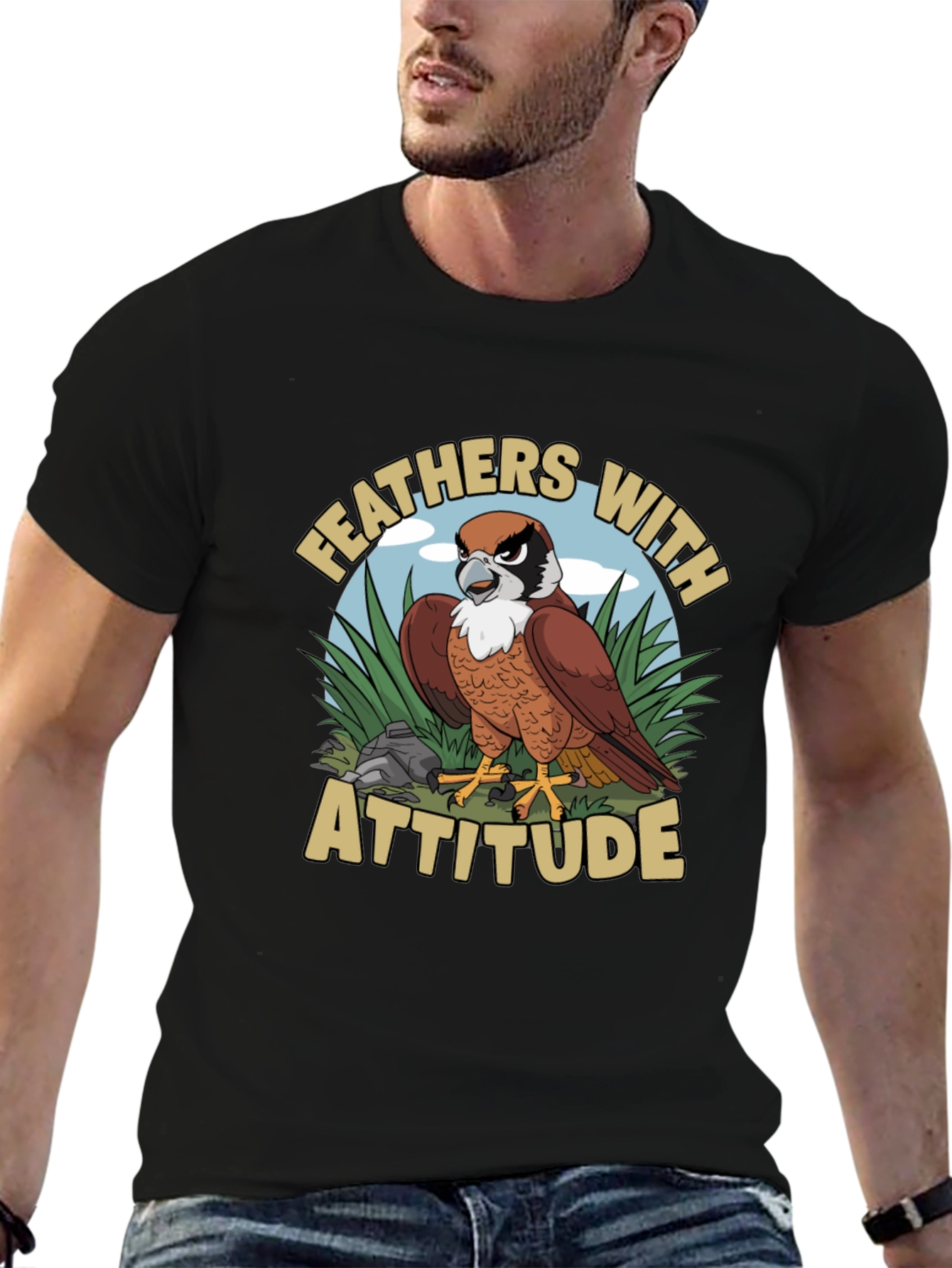 Feathers with Attitude Graphic T-Shirt